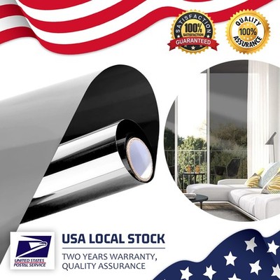 One Way Mirror 5% Privacy Tint Window Film Black Heat UV Reflective Easy to Cut