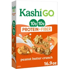 Kashi gO protein cereal, 10g Protein, 10g Fiber, Peanut Butter Crunch, 16.9oz ..
