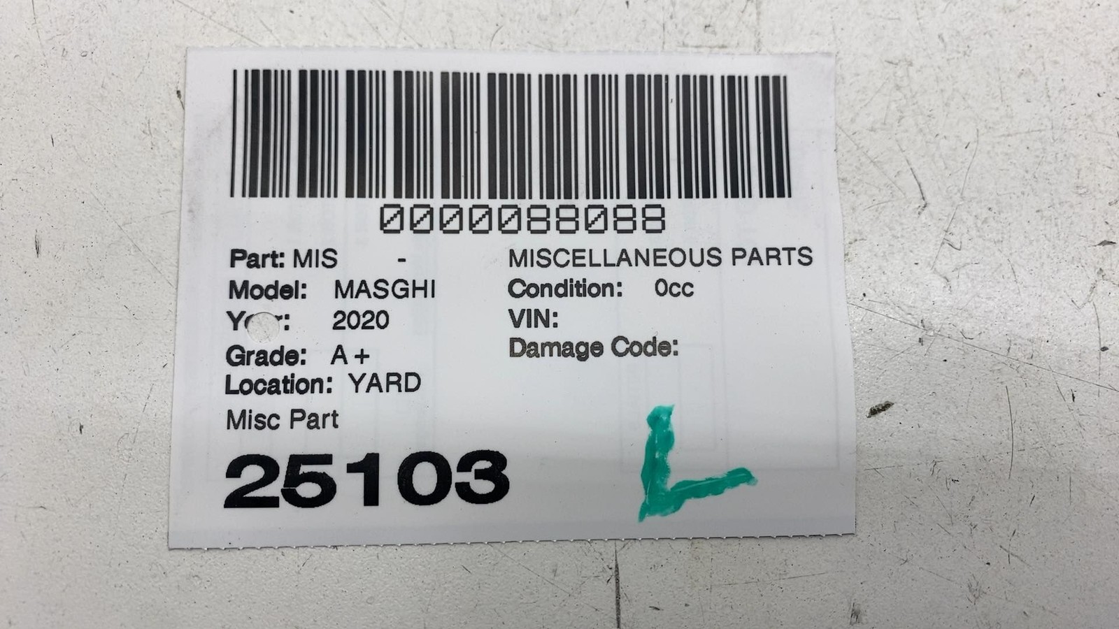Maserati Ghibli 2014-2020 Rear Left Trim molding P/N 670025617
