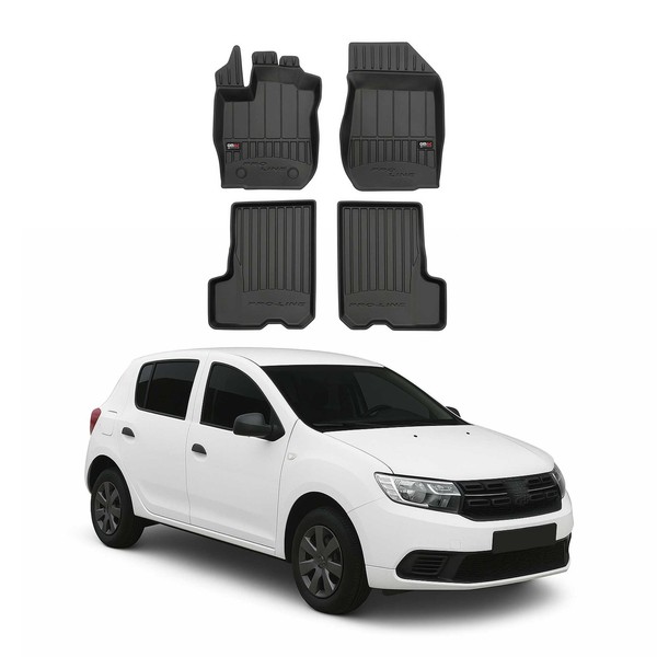 Omac Gummi FußMatten FüR Dacia Sandero 2012-2020 Premium TPE Automatten 4Tlg-image
