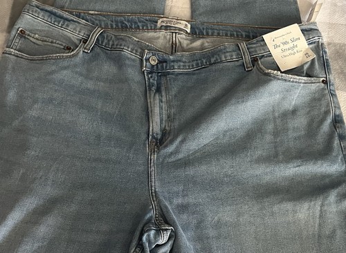 Abercrombie & Fitch The 90s Slim Straight Ultra Rise Black Jeans Crossover Waist