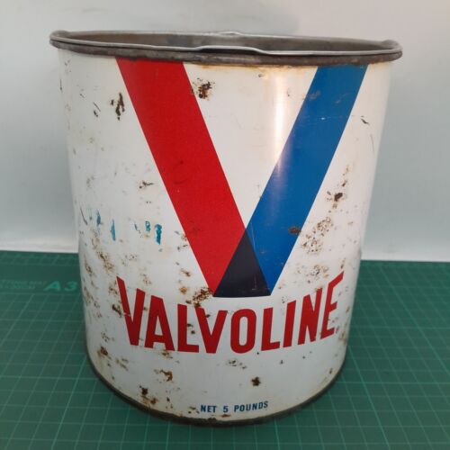 Vintage VALVOLINE FIVE POUND GREASE TIN - Picture 3 of 13