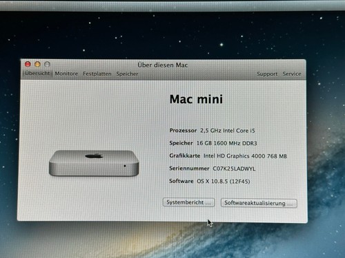 Apple Mac Mini A1347 Intel Core i5 2.5 GHz, 16 GB RAM, 500 GB HDD ⚡BLITZVERSAND⚡ - Bild 20 von 24