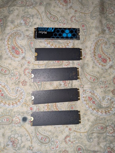 4x Kingfast Nvme SSD 128GB 1x Netac Nvme SSD 256GB - Picture 2 of 2