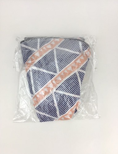 Bacati Emma Aztec Tribal Muslin Hugster Nursing Pillow Cover Coral Navy Triangle - Picture 3 of 4