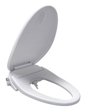 Elongated Bidet Toilet Seat, Non-electric, Slow Close, Dual Nozzle, adjust spray