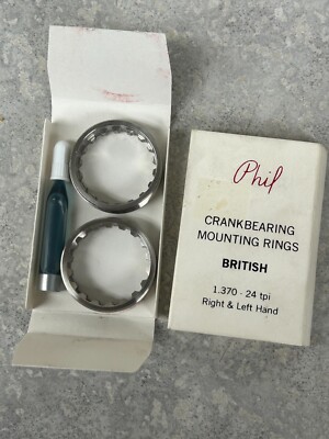 Cuvettes De Boîtier De Pédalier Phil Wood - Filetage Français 35x1 - Inox - NOS