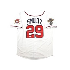 JOHN SMOLTZ SIGNED ATLANTA BRAVES LARGE 1995 JERSEY HOLO BECKETT