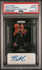 PSA 10 - NOAH CLOWNEY Auto - 2023 Prizm Sensational Signature - Autograph Rookie