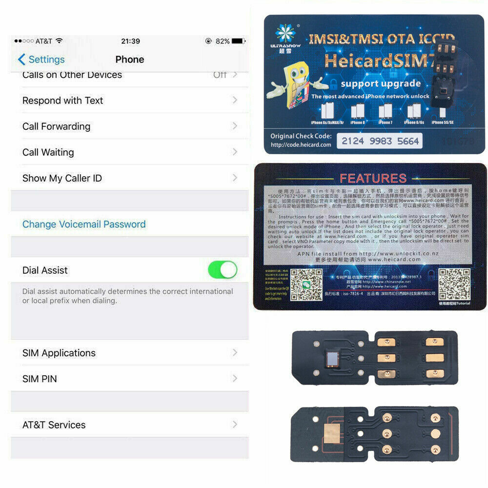 HEICARD UNLOCK Chip for iPhone X XS 8 7 Plus Unlocking Sim Card Newest ICCID - Picture 5 of 12