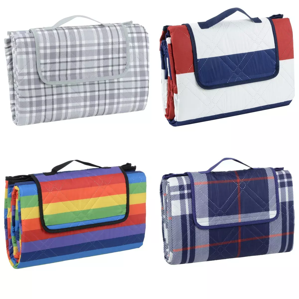 Waterproof Picnic Blanket 3 Sizes Family Travel Rug Carry Camping