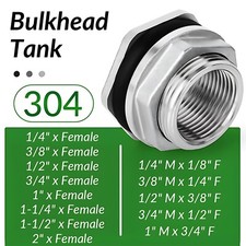 Conector de montaje de mampara de tanque conector de tanques de agua macho/hembra 304 inoxidable