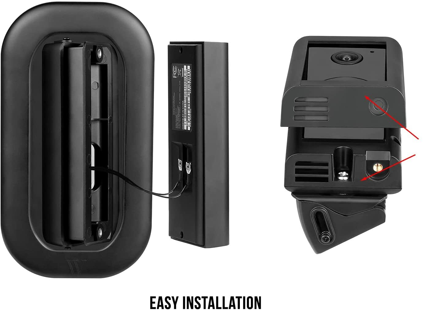 Horizontal Adjustable Angle Mount and Wall Plate for Ring Video