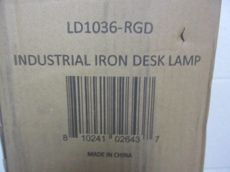 Simple Designs 19 in. Bronson Antique Style Rose Gold Iron Lantern Desk Lamp - Image 3 of 4