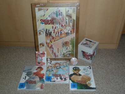 Cells at Work! Fanpaket: Mediabook Vol.1,2,3 - 1000er Puzzle - Tasse - Pin