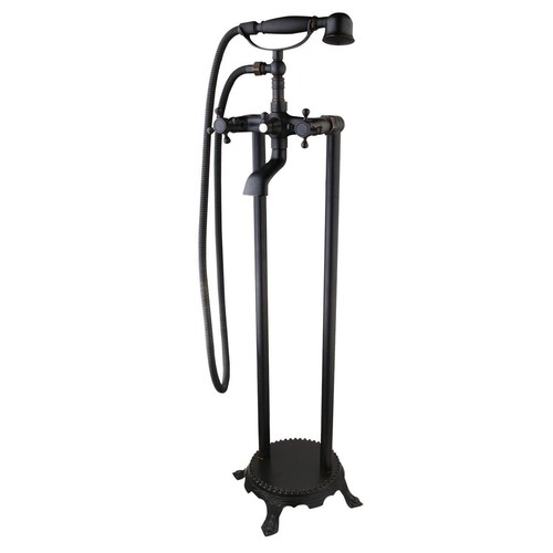 Cuarto de baño independiente mate negro retro estilo teléfono grifo bañera grifo - Imagen 35 de 43