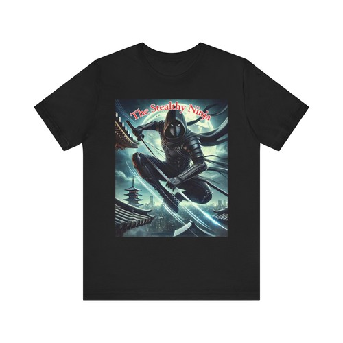 Stealthy Ninja Tee, Graphic Tee for Gamers, Ninja Shirt for Anime Fans, Birthday - Picture 4 of 11