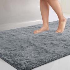 Image of Non Slip Bath Mat Small Large Bathroom Rugs Super Soft Water Absorbent Door Mats