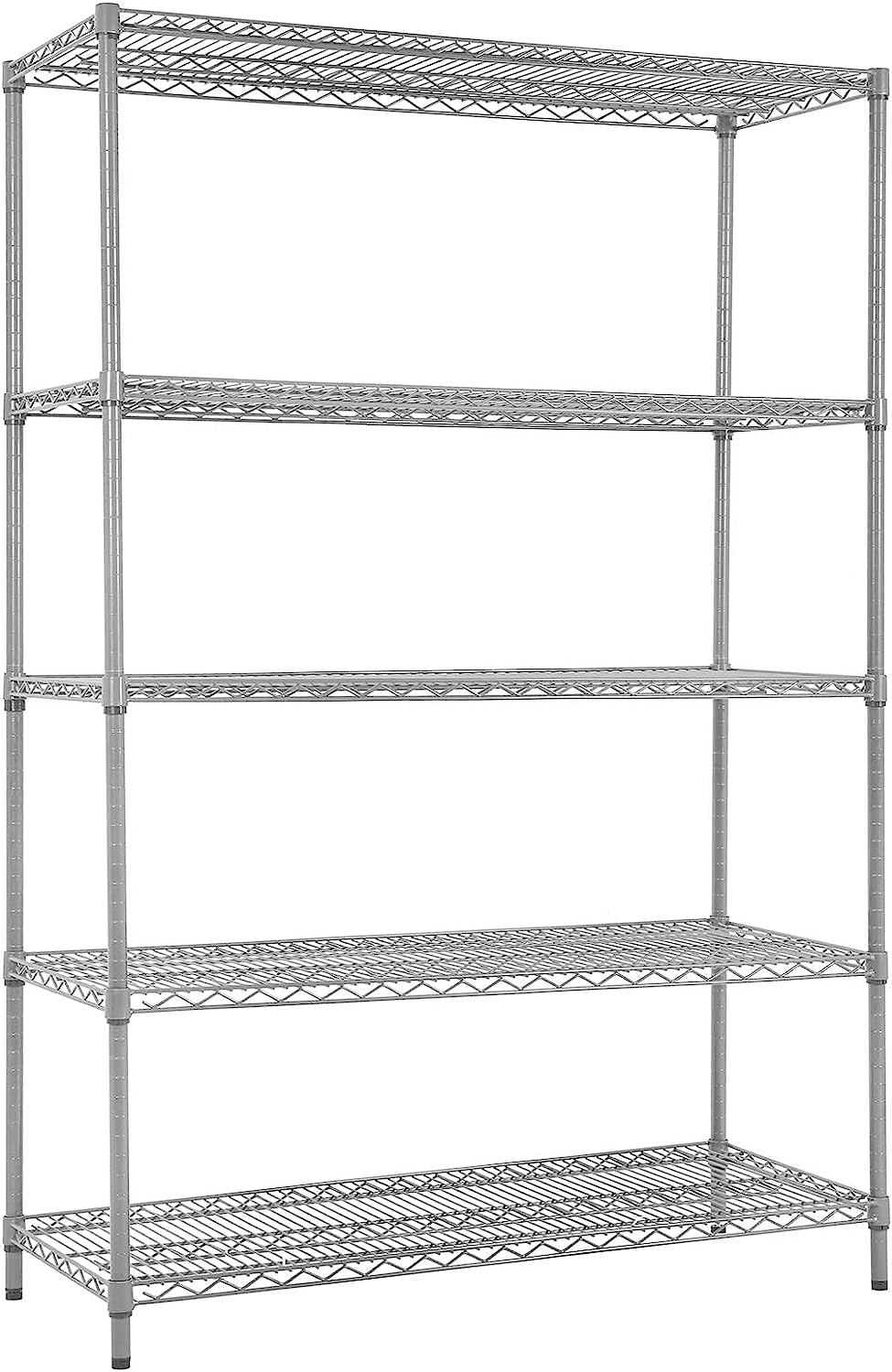 5 Tier Garage Shelving Unit NSF Wire Shelf Metal Large Storage Shelves