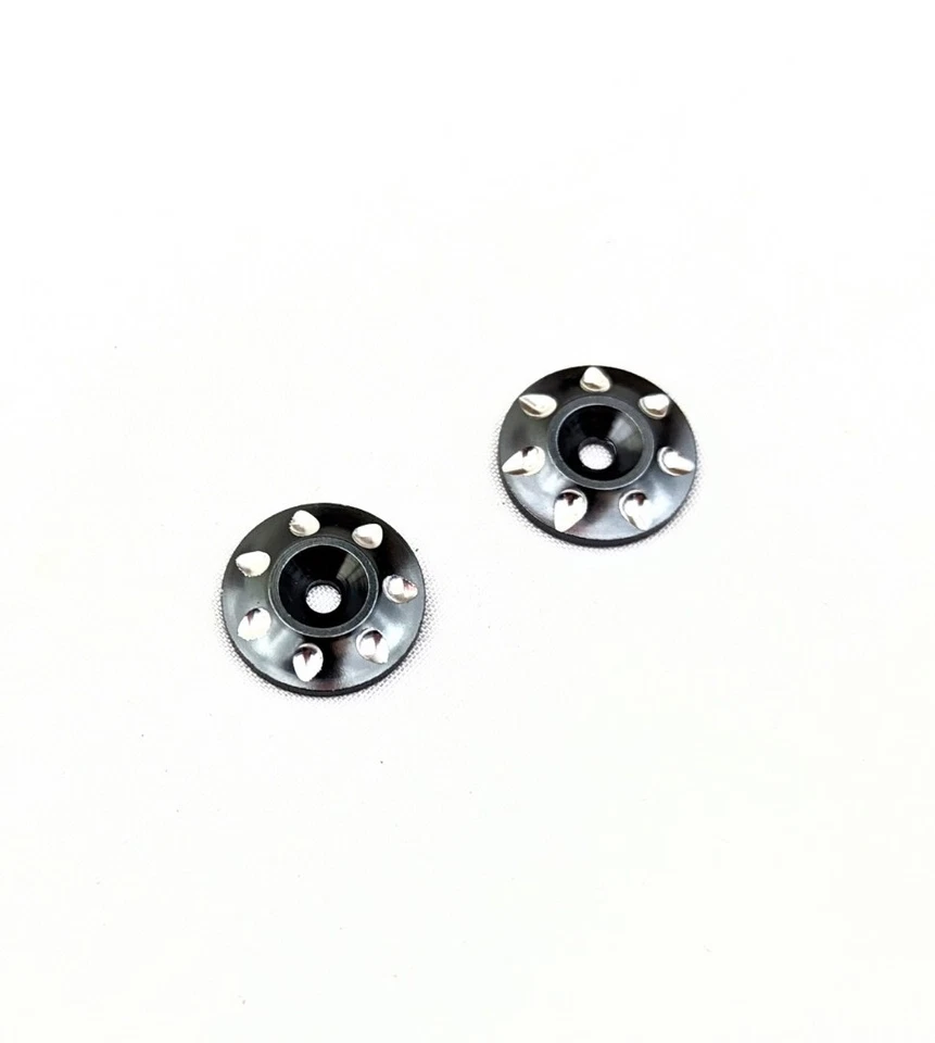 Naughty Boy RC Buggy Wing Mount Buttons Aluminum Stay Washer Pair 1/10 1/8 (2) - Image 4 of 4