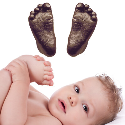 Neu Baby Casting Kit Set 3D Fußabdruck Handabdruck Gussteile Hand Fuß Bronze Wahrzeichen
