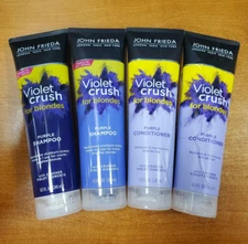 4 Pk: John Frieda Violet Crush Purple Shampoo/Conditioner 8.3oz (0353-0360) R6P8