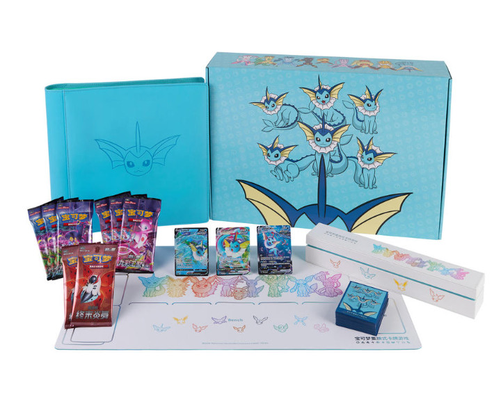 IN STOCK Pokemon Chinese Eevee GX Gift Box Vaporeon Jolteon Flareon 3 Boxes