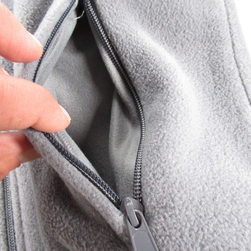 Columbia Jacket Youth Large Gray Zip Pockets Fleece Full Zip Outwear Hiking - Picture 7 of 11