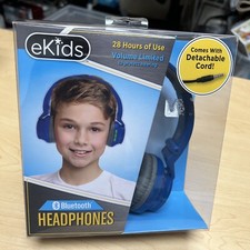 Kids Headphones with Microphone Ekids Bluetooth , Volume Reduced Blue  