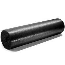 24" Soft-Density Round Foam Roller for Balance Strengthening Flexibility, Black