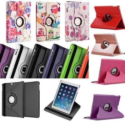 Für iPad Pro 9.7 2017/18 Air 2 iPad 4 iPad3 Hülle 360° Drehbar Leder Cover