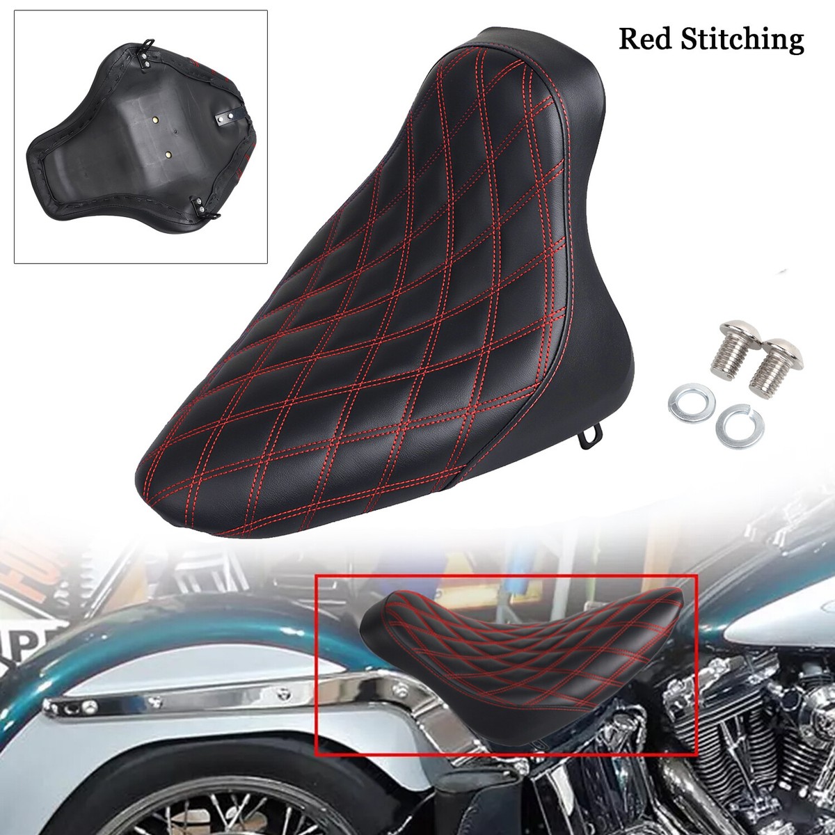 Fit For Harley Softail Springer 00-07 Fat Boy 00-06 Red Diamond