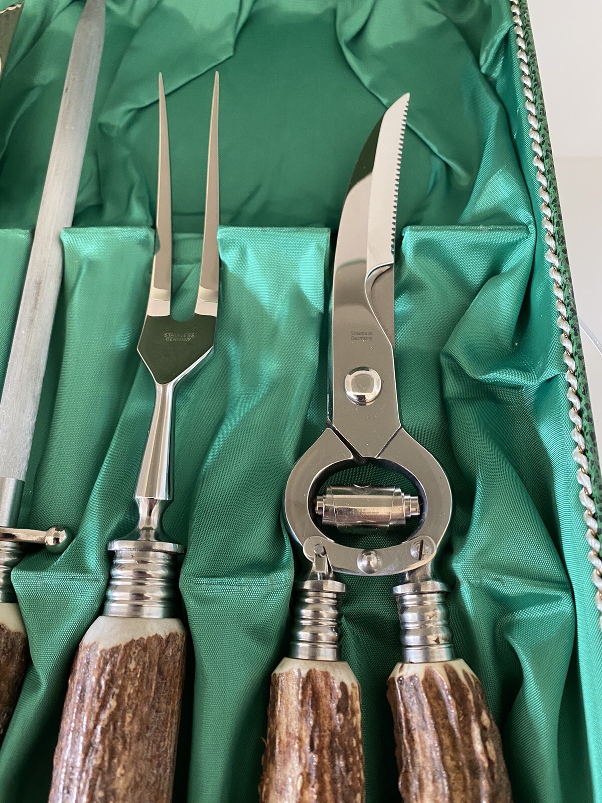 New tree brand SOLINGEN West Germany Stainless 4 Piece Knife Carving