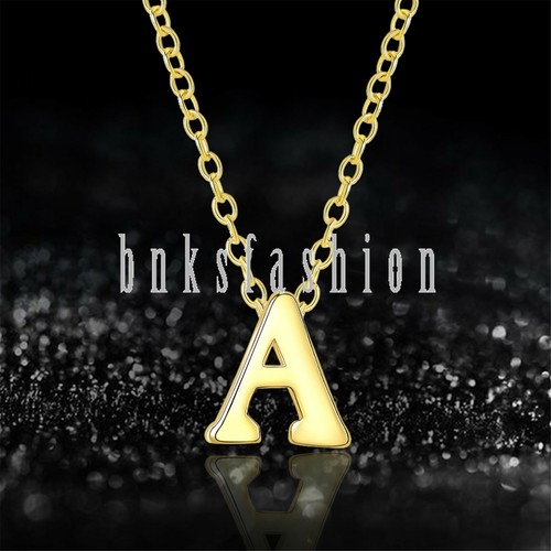Women Girls Initial Letter A to Z Alphabet Pendant Necklace Chain Jewelry Gifts - Picture 4 of 30