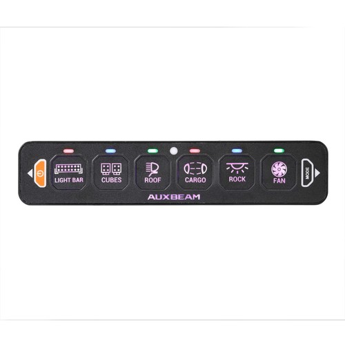 Panel de interruptor de 6 velocidades AUXBEAM RGB BARRA DE LUZ LED sistema de relé electrónico coche marino - Imagen 7 de 12
