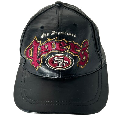Vtg Drew Pearson 49ers Strapback Genuine Leather Graffiti Style