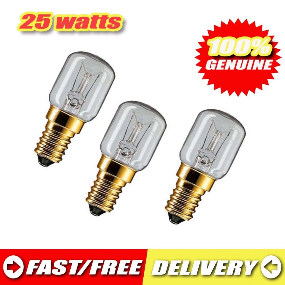 3x LG FRIDGE LIGHT GLOBE BULB 25 WATT E14 6912JB2002F TOP QUALITY