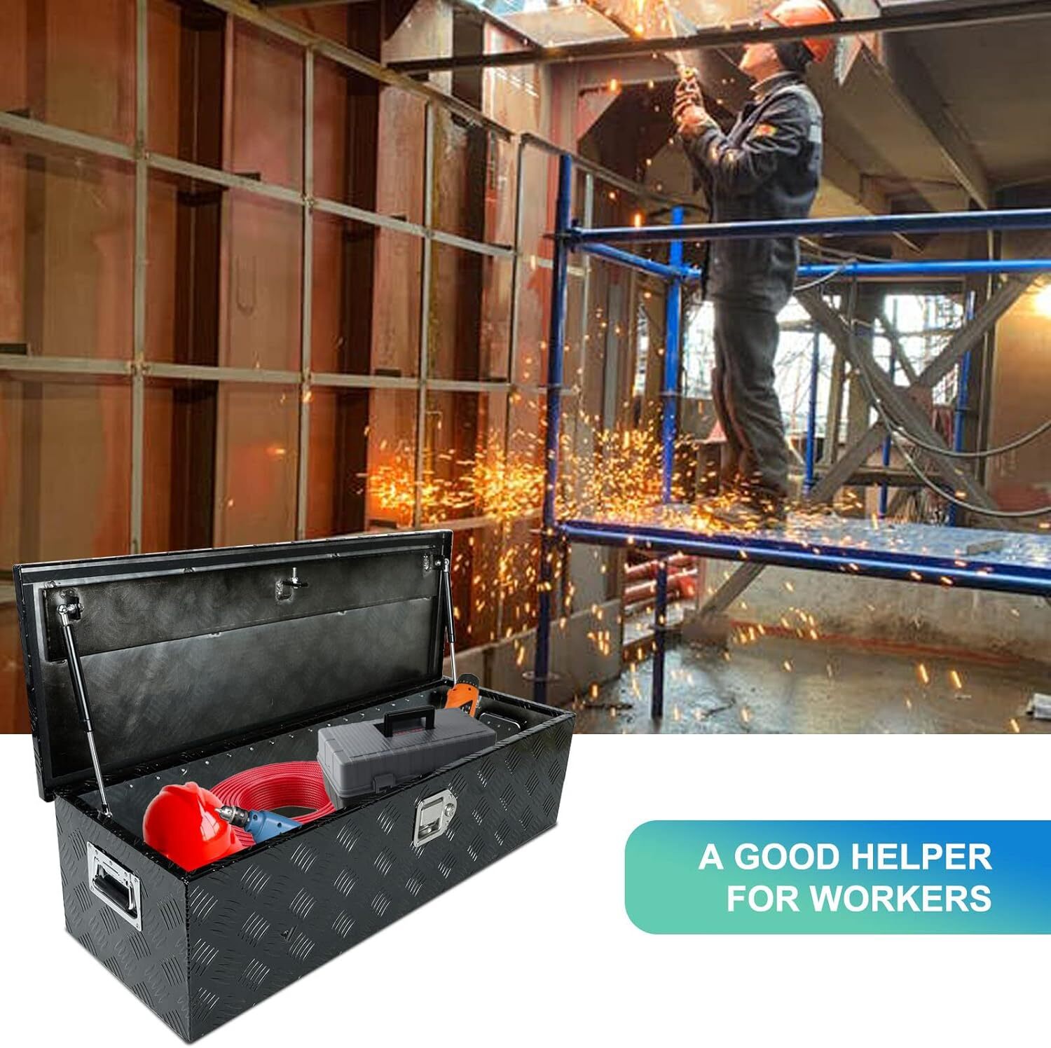 39 inch Aluminum tool box,heavy duty truck bed tool box,outdoor trailer