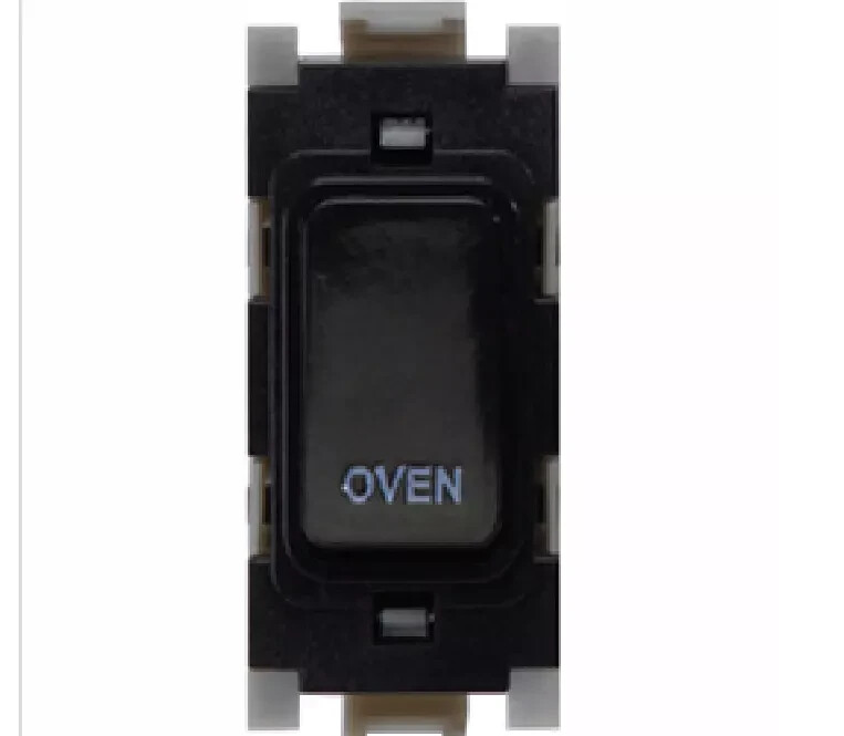 Deta G3551BK Grid Switch 20 Amp Double Pole marked Oven (Black)