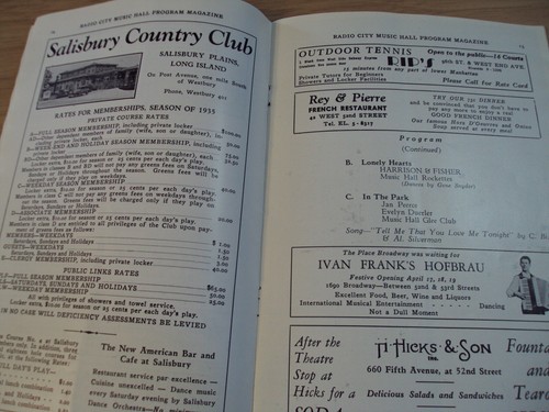 1935 'Art Deco' Program~"RADIO CITY MUSIC HALL"~Maureen O'Sullivan FILM~New York - Imagen 5 de 11