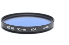 Hoya 52mm 80A Blue Lens Filter for Nikon Pentax Sony Canon Lenses