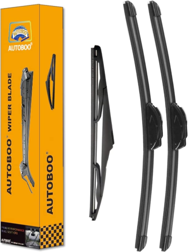 15"+15" Windshield Wipers with 13 Inch Rear Wiper Blade Replacement for Jeep wra