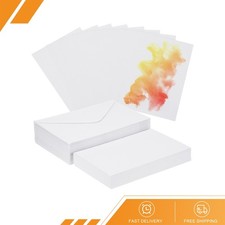 50 Sets Pure Cotton Watercolor Cards with Envelopes 4"x6"