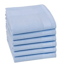 Mens Cotton Handkerchiefs, Solid Color 100 60S Soft Cotton Hankies for Men Wo...