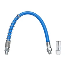 Grease Gun Hose Kit 11.8" 10000 PSI w Grease Gun Coupler 1/8 NPT Threads Blue