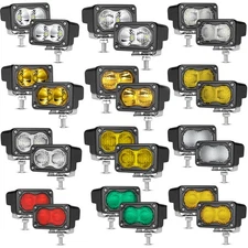 2Pcs 3inch LED Cube Pods Work Lights Fog Driving Lamp Offroad ATV 4WD Truck SUV