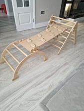 WoodandHearts Montessori Climbing Set of 3 - wooden pikler