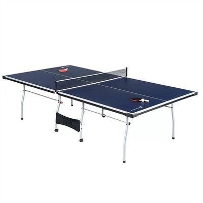 Official Size Blue Ping Pong Table Tennis Set with Net, 2 Paddles & 2 Balls