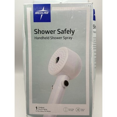Medline Shower Safely Handheld Shower Spray White 7ft Hose CVS SHOWER 1.8 GPM