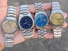Lot of 4 Vintage Seiko 5 Automatic Day-Date SS Men's Japanese Wristwatches